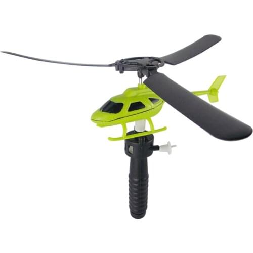 Pull Line Airplane Toy Powered Helicopter Children Pull Line Small Airplane Creative Diy Toy Pull Line Aircraft Outdoor Toy Gift