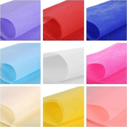 38sheets/lot Solid Color 50x50cm Tissue Paper Wrapping Fiber Texture Floral Wraps DIY Flower Packing Paper Wrapping Paper Gift