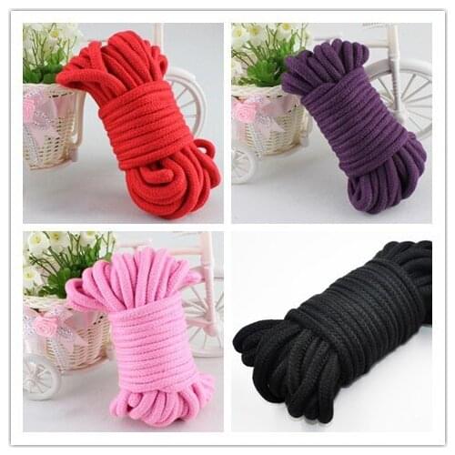 1 Pcs 5m Bondage Rope Adult Erotic Toys Sex Products , Fetish Soft Cotton Rope Slave BDSM Bondage Sex Toys For Couples Games