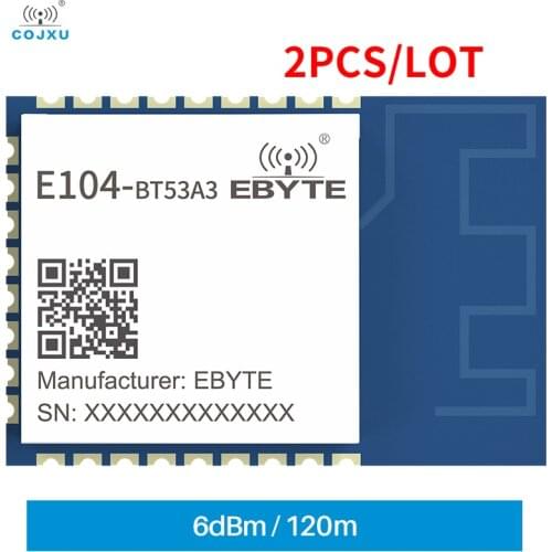2PCS 2.4GHz 6dBm BT5.2 Bluetooth Wireless Module EFR32 Chip Onboard PCB Stable Signal Lower Power Comsumption SMD E104-BT53A3