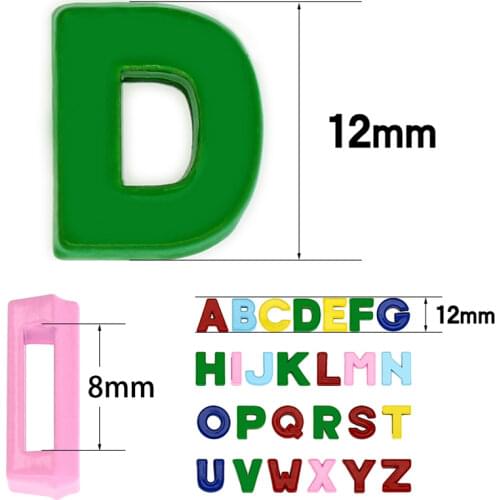 26pcs 8mm A-Z red rhinestone Slide letters DIY letters DIY Charmfit pet collar
