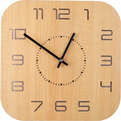 30*30cm Square Hollow Mute Hanging Wall Clock Modern Design Living Room Decoration Silent Wall Clock For Home Living Room Decor