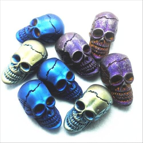 4pcs skull pendants top drilled hole for women pendants making accessories 45x25mm new hot colors clay materials top selling