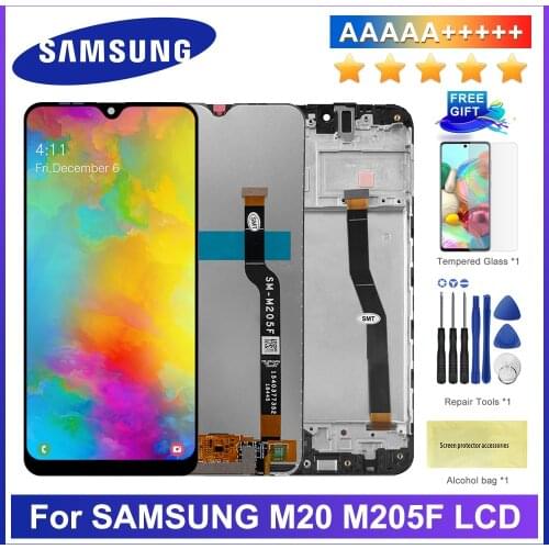 6.3'' Original M20 lcd For Samsung Galaxy M20 2019 SM-M205 M205F M205G/DS LCD Display Touch Screen Digitizer Assembly Replace