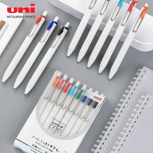 8 Colors/set UNI Gel Pen UMN-S Bullet Head Uni-ball One Color Push-type Hand Account Pen Student Stationery Awards