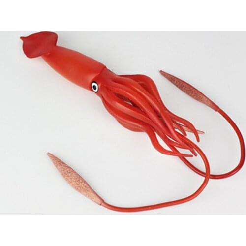 Large Squid Inkfish Model Ocean Animal Lifelike Figure Collector Decor Toy Gift
