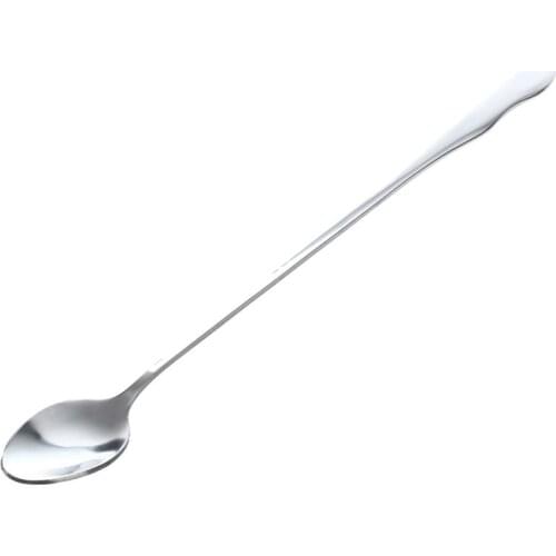 10" Stainless Steel Tableware Long Handle Scoop Teaspoon
