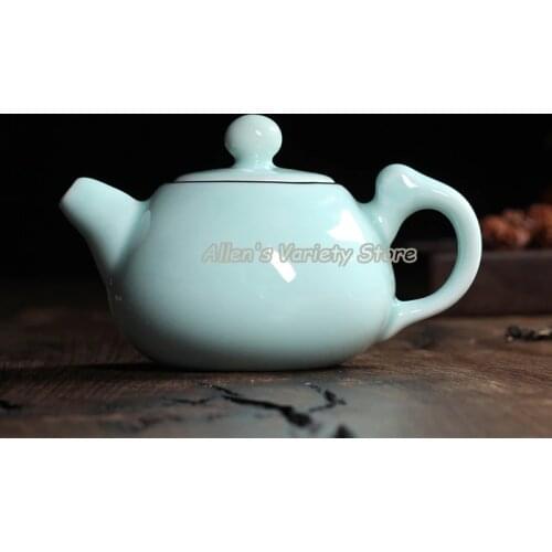 Top grade 2 colors 186ml Kungfu tea set teaset Longquan Celadon Ceramic pottery pot China Teapot Porcelain teakettle Kettle