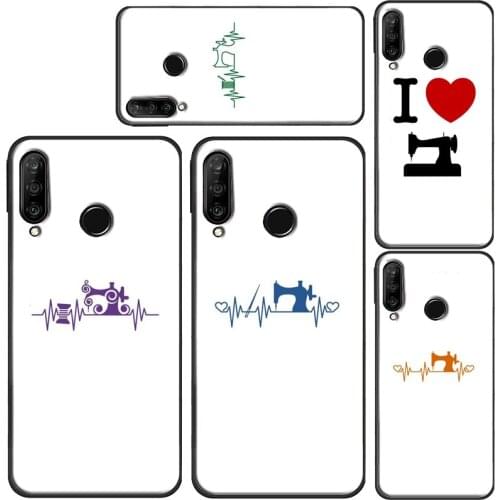 Heart beats for sewing machine Case For Huawei P30 Pro P40 P20 Lite P Smart Z 2019 Mate 20 Lite Honor 8A 8X 9X 10i Cover
