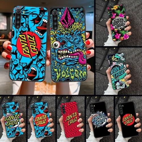 Santa Cruz Skateboards Phone case For Xiaomi Redmi Note 7 7A 8 8T 9 9A 9S 10 K30 Pro Ultra black luxury hoesjes soft cell cover