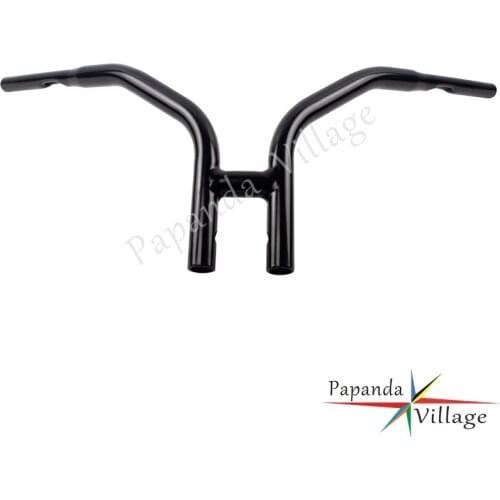 Black Motorcycle 1-1/4" Flyer Handle Bar Handlebar with Indents for Harley FXST FLST FXR FXD FLT FL FX XL 1982-2017