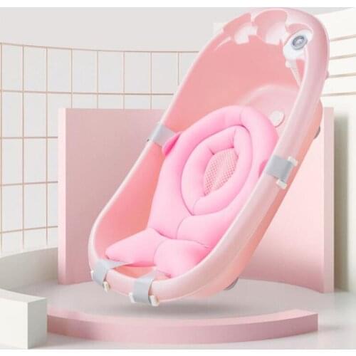 Baby Bath Net Bed Adjustable Infant Bath Net Antis Kid Bathtub Shower Cradle Bed Seat Net Home Mat Seat