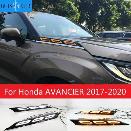 2PCS LED DRL Daytime Running Lights Daylight Waterproof Signal car Styling For Honda AVANCIER 2017-2020