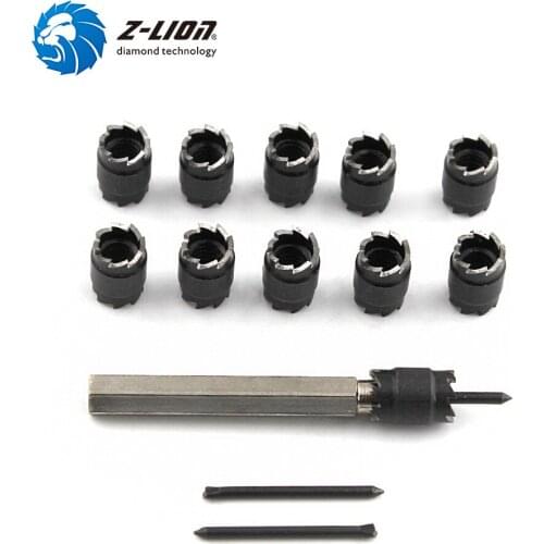 Z-LION13pcs 3/8'' Spot Welding Drill set High Speed Separate Rotating Kit Spot Weld Cutter Metal Drill Bit Kit power tool