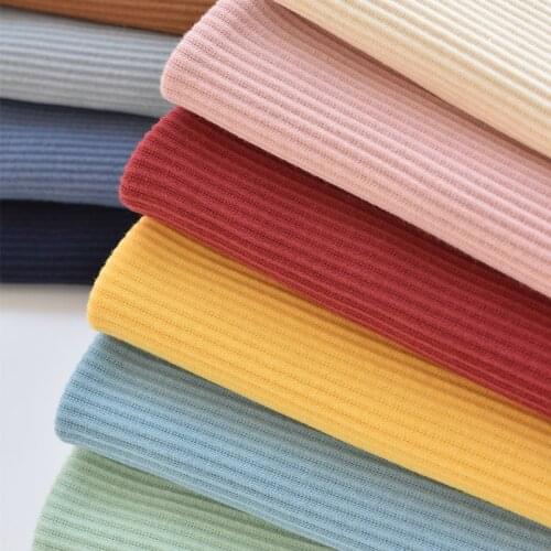 Rib Cotton Knit Fabric Jersey Elasticity Material Sewing Spring Autumn Bottoming Shirt T-shirt Dress Pants Striped Fabric TJ3932