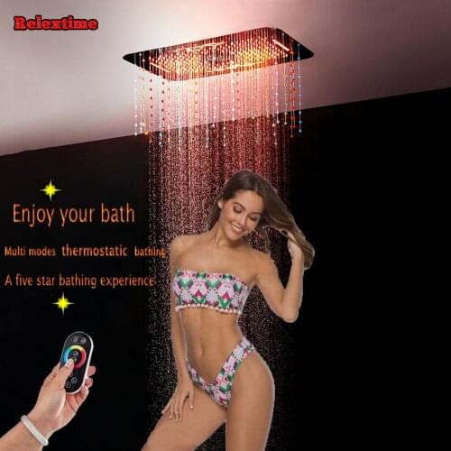 Crystal Pendant Decoration Series Luxury Nozzle Light LED Ceiling Shower Head Embedded Mounted Rain Waterfall Anion Spray Misty
