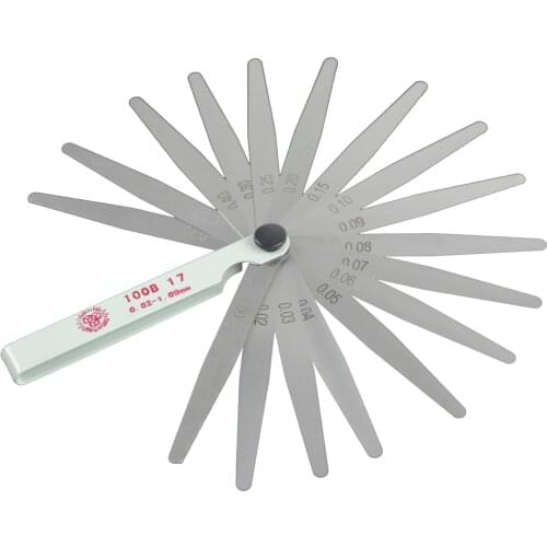 Automotive Maintenance Tools Feeler gauge 100mm 0.02-1mm 17 Blade Thickness Microplate gap Gauge Measure Tool