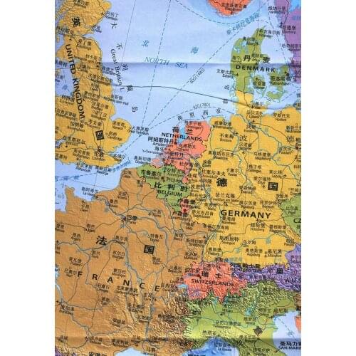 Europe map Chinese and English map World hot countries map Europe Europe travel map