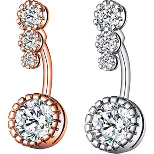 Belly Button Ring 14G Cute fox Belly Ring Bunny Sexy Navel Piercing Surgical Steel Zircon Belly Bar Pircing Ombligo