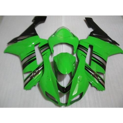 Motorcycle Fairing kit for KAWASAKI Ninja ZX6R 07 08 ZX6R 636 2007 2008 zx 6r 07 08 Green black ABS Fairings set +gifts TR53