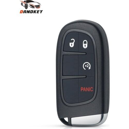 Dandkey KeylessGo Remote Key Shell For Jeep Cherokee DODGE RAM Durango Chrysler 2014-2020 Replacement Smart Card 2/3/4/5 Buttons