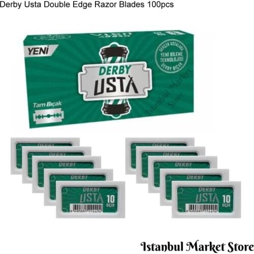 Derby Usta Double Edge Razor Blades 100pcs - Fast Ship from Turkey - For men who love themselves