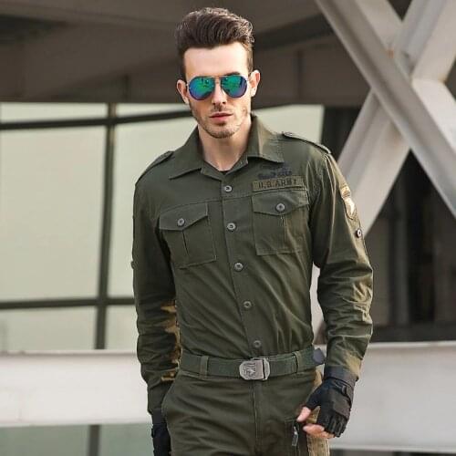 Outdoor Army Lapel Hiking Tactical Shirt Men Long Sleeve Casual Camouflage Shirt Training Camping Trekking Fishing Sports Shirts