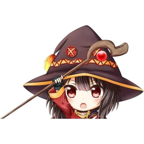 13cm*9cm For Decal Azusa Kaname Chidori KonoSuba Megumin Car Bumper Window Stickers Fashion Graffiti Sticker