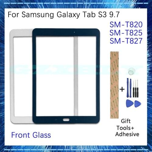 1Pcs New Tablet Front Glass (No Touch Digitizer) Outer LCD Screen Panel For Samsung Galaxy Tab S3 9.7 T820 T825 T827 Replacement