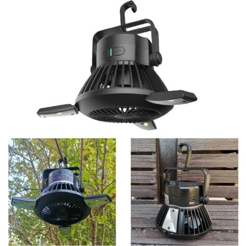 Portable LED Tent Light Fan Solar Camping Fan Tent Light Phone Charger Outdoor Camping Gear Lights Dropshipping