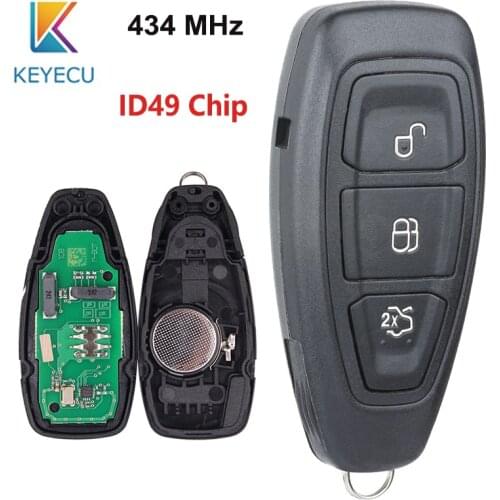 KEYECU Smart Remote Key 3 Button 434MHz ID49 PCF7953 Chip for Ford Focus C-Max Focus Grand C-Max Mondeo 2014-2018 FCC: KR5876268