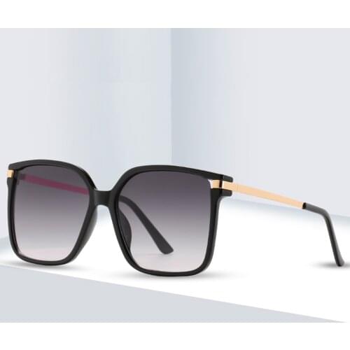 Retro Big Square Fishing Sunglasses Women Vintage Brand Shades Progressive Metal Color Sun Glasses for Female Designer Lunette