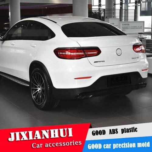For GLC200 Coupe Spoiler 2016-2018 Mercedes-Benz GLC300 260 GLC43 Coupe Spoiler ABS plastic Material Car Rear Wing Color Spoiler