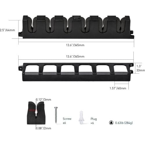 Fishing Rod Display Rack Holder Organizer for Garage Wall Mount Vertical 6 Rods Storage Stand Bracket