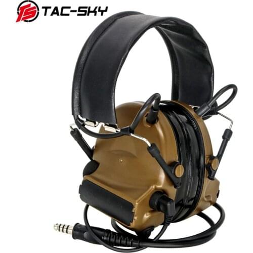 TAC-SKY COMTAC II silicone earmuffs version outdoor hunting sports hearing defense noise reduction pickup tactical headset CB