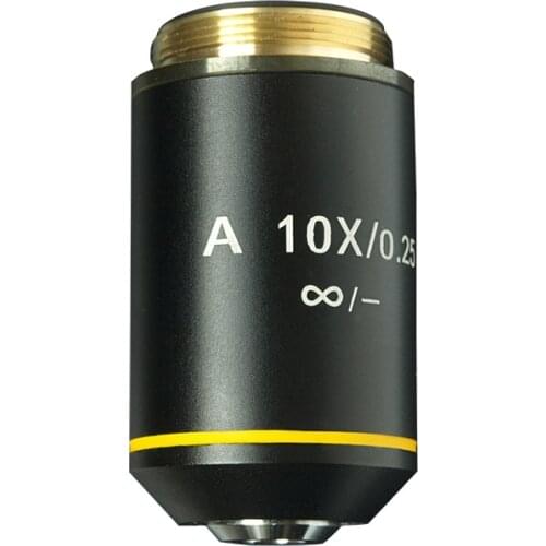 High Quality 10X Plan Infinity Achromatic Objective Lens for Biological Microscope Lens Accessories Standard RMS