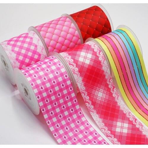 10 Yards 1.5" 38MM Bright Ombre Pattern printed ribbon For Hair Bows DIY Crafts Handmade Accessories 51630