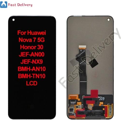 For Huawei Honor 30 BMH-AN10 BMH-TN10 LCD For Huawei Nova 7 5G JEF-AN00 JEF-NX9 lcd Display Touch Screen Digitizer Assembly