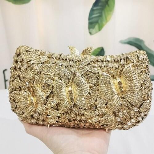 Gold Diamond Animal Style Crystal Clutch Bag Best Christmas Gift For Girls Evening Purse And Rhinestone Small Phone Wedding Bags