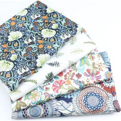160CM*50CM Retro elegant flower Cotton Fabric Patchwork baby Quilting bedding Sewing Clothing Doll Needlework DIY Material cloth