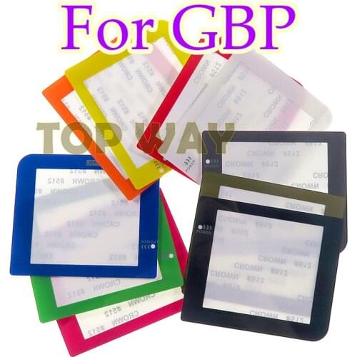 2pcs Colorful Replacement plastic protective screen lens with logo for Gameboy Pocket GBP