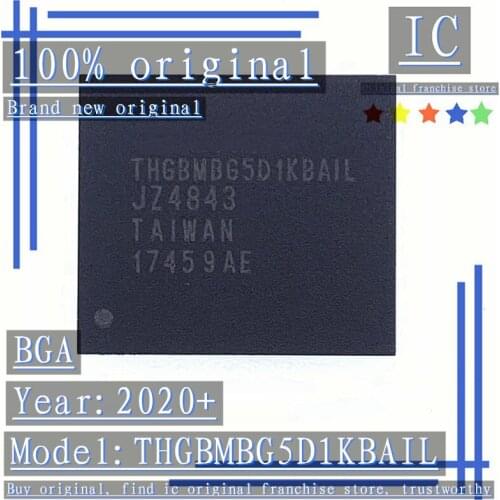 2020+100% Brand new original 1PCS-10PCS THGBMBG5D1KBAIL BGA 4G 153 ball emmc hard disk mobile phone chip font IC Memory chip