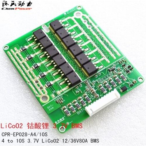 50A High Current 4-10 String 3.7V Lithium Cobalt Oxide Polymer Multi-string Lithium Battery Protection Board with Balanced BMS