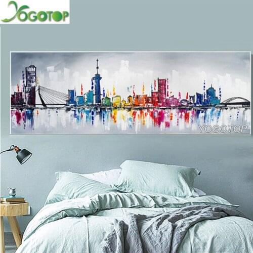 Lager 5D DIY Diamond painting Rotterdam city night wall art Full Diamond embroidery Netherlands Cross stitch mosaic paint YY1515