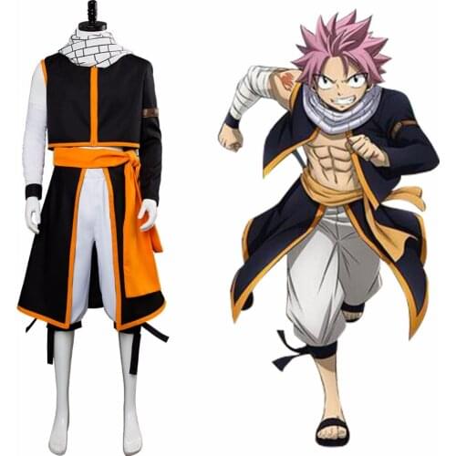Anime Fairy Tail Final Season Cosplay Etherious Natsu Dragneel Costume for Women Men Halloween Carnival Natsu Costume