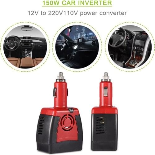 150W Car Inverter 12V To 220V 110V Power Converter Cigarette Lighter Power Supply Inverter Adapter For Electrical Equipments