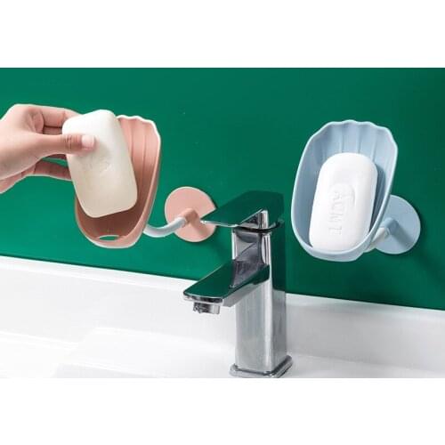 Drain Soap Boxes Wall Dish Holder Shower Hanging Tray Kitchen Dispenser Cup Organizer Stand Toilets Tools Dish Storage Bathroom