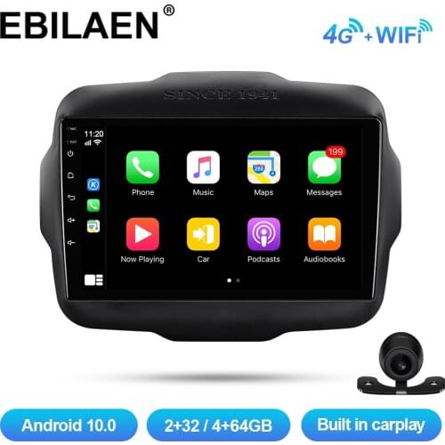 EBILAEN Car Multimedia player For Jeep Renegade 2016 2017 2018 Android 10.0 Autoradio GPS Navigation Radio Camera IPS Screen 4G