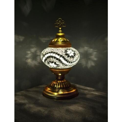 Handmade Turkish Moroccan Mosaic Authentic Vintage Art Deco Table Bedside Lamp, 11 Colors