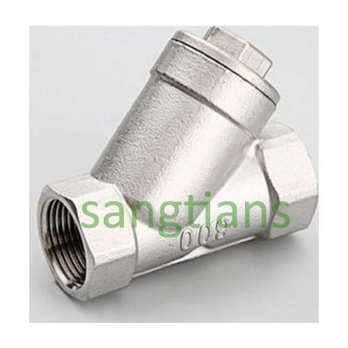 Wire port filter,stainless steel wire port fitter,Y type stainless steel grease filter,Thread fitter,DN25 SS304,dn15-dn50